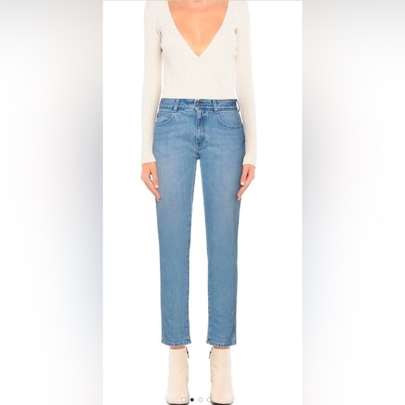 Stella McCartney blue jeans with. Embroidered zip Fly in  Sz 25 - Picture 2 of 9